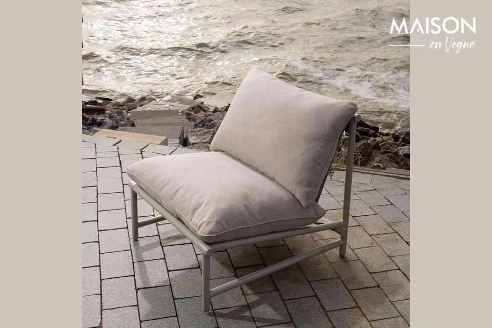 Minimalistisches Design Aluminium mit Outdoor-Bezug Leichtes Gestell Bequeme Sitzfläche  Der Elvo
