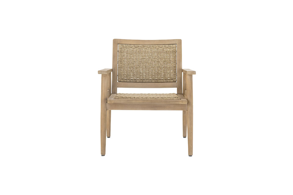 Garten-Loungesessel aus FSC-Akazie und Polyrattan Natur Sorrento Bloomingville
