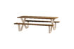 Miniaturansicht Garten-Picknicktisch 206x145 Ayous und sandfarbenes Metall TABLO 1