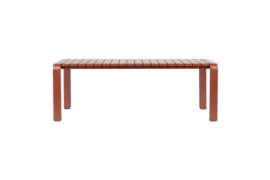 Gartenbank 129,5x45 cm aus rotem Aluminium Vondel