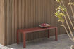 Miniaturansicht Gartenbank 129,5x45 cm aus rotem Aluminium Vondel 2