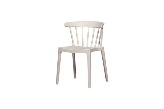 Gartenstuhl mit Sprossen Pflanzenfaser Off White Melange Bliss