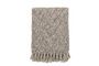 Miniature Ghina beige recycled cotton throw Clipped
