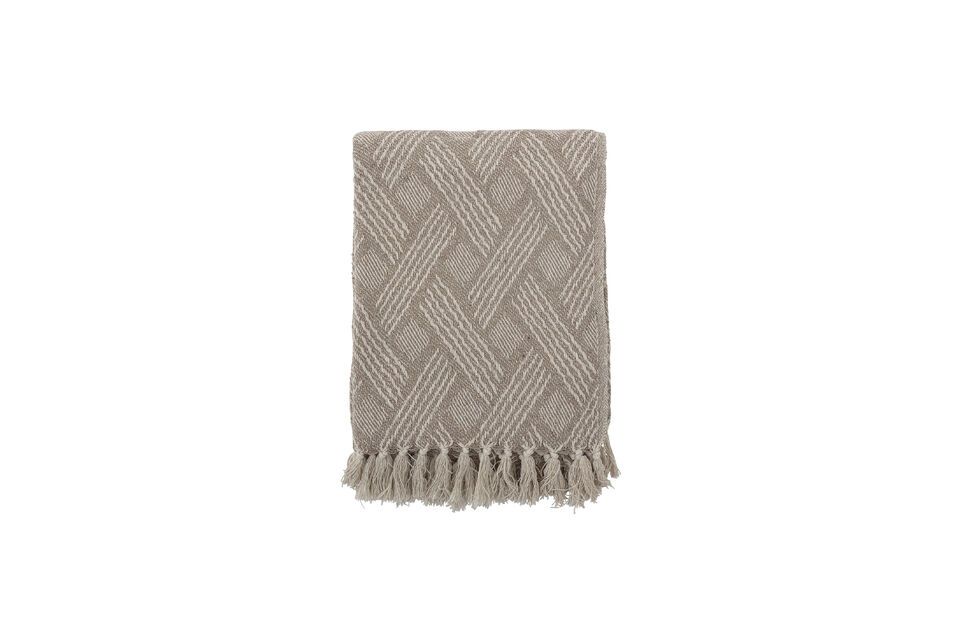 Ghina beige recycled cotton throw Bloomingville