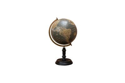 Globe en bois noir Noire