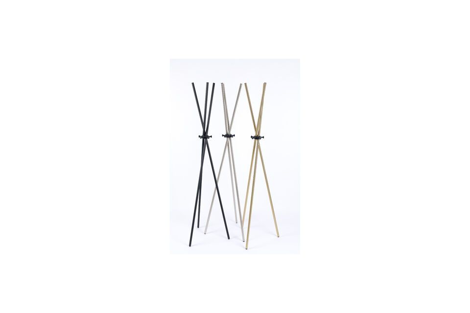 Bring a touch of finesse and functionality to your interior with the Darwin golden steel coat rack