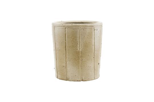 Grand cache-pot en argile beige julian Détouré