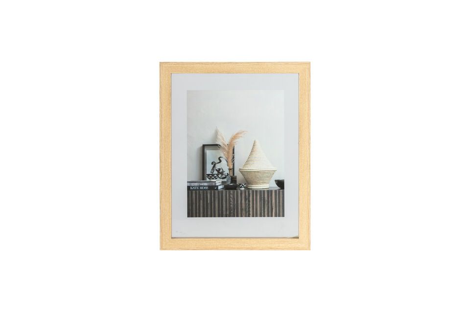 Grand cadre photo en bois beige Blake Woood