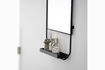 Miniature Grand miroir avec étagère en métal noir Chic 2