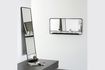 Miniature Grand miroir avec étagère en métal noir Chic 3