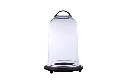 Grand photophore en verre transparent Cloche