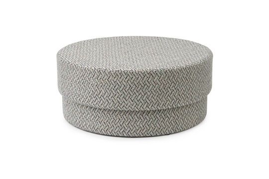 Grand pouf en tissu gris Silo Détouré