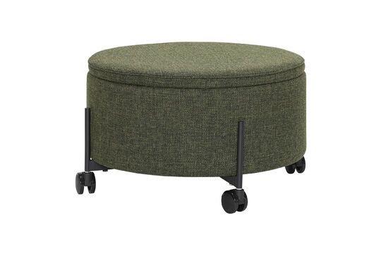 Grand pouf en tissu vert Contain Détouré