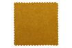 Miniature Grand pouf rond en velour ocre Sara 3