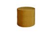 Miniature Grand pouf rond en velour ocre Sara 1