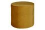 Miniature Grand pouf rond en velour ocre Sara Détouré