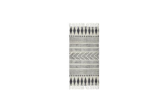 Grand tapis à motifs en tissus gris-noir Block Détouré