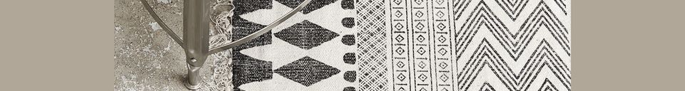 Mise en avant matière Grand tapis à motifs en tissus gris-noir Block