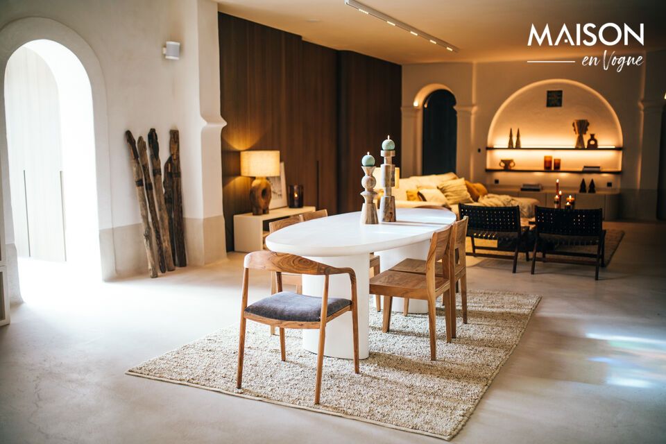 La couleur naturelle de ce tapis lui permet de s\'intégrer parfaitement à une grande variété de