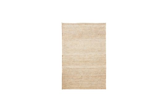 Grand tapis en tissu beige Mara Détouré