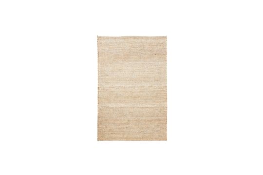 Grand tapis en tissu beige Mara
