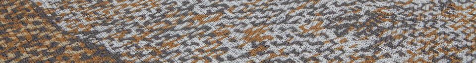 Mise en avant matière Grand tapis en tissu multicouleur Cira