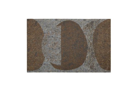 Grand tapis en tissu multicouleur Cira Détouré