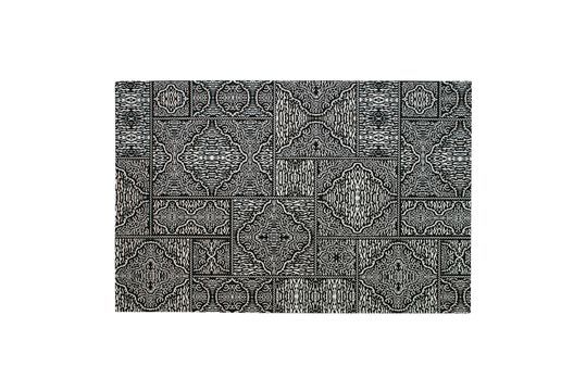 Grand tapis en tissu noir et blanc Renna  Détouré