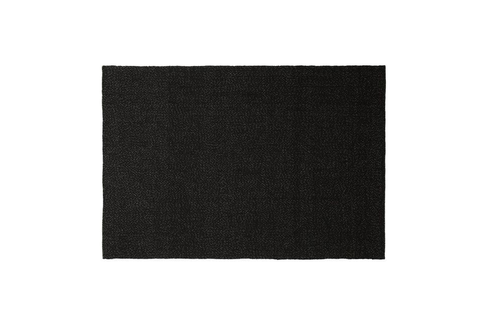 Grand tapis en velours gris foncé 200x300 Polli Normann Copenhagen