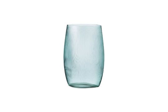 Grand vase en verre bleu Step Détouré