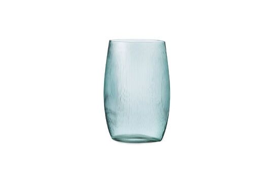 Grand vase en verre bleu Step