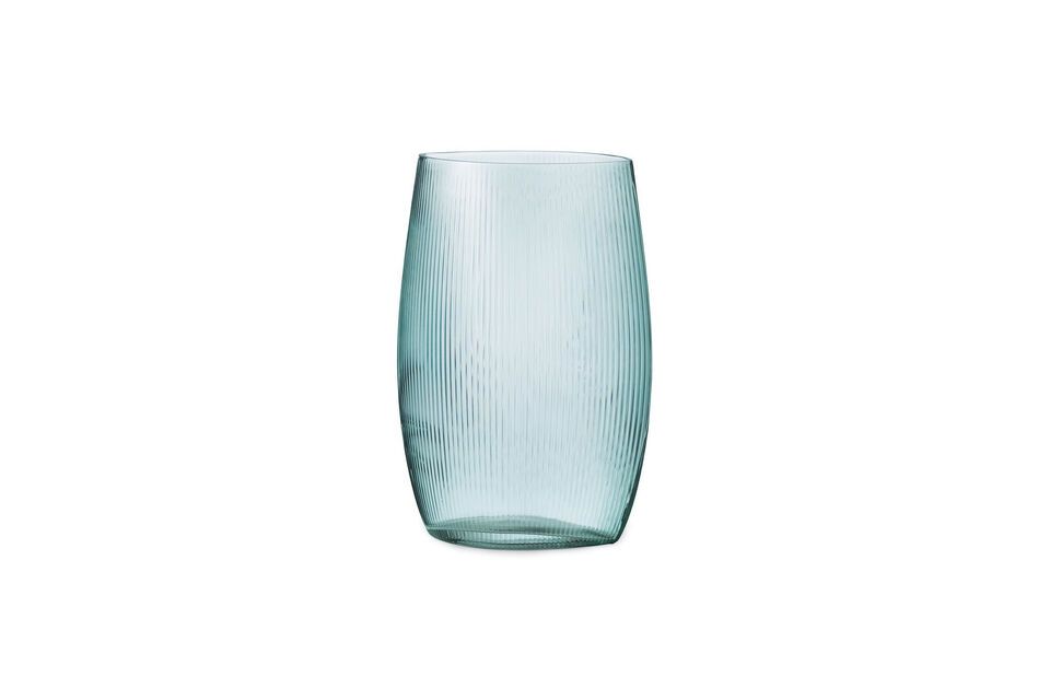 Grand vase en verre bleu Step Normann Copenhagen