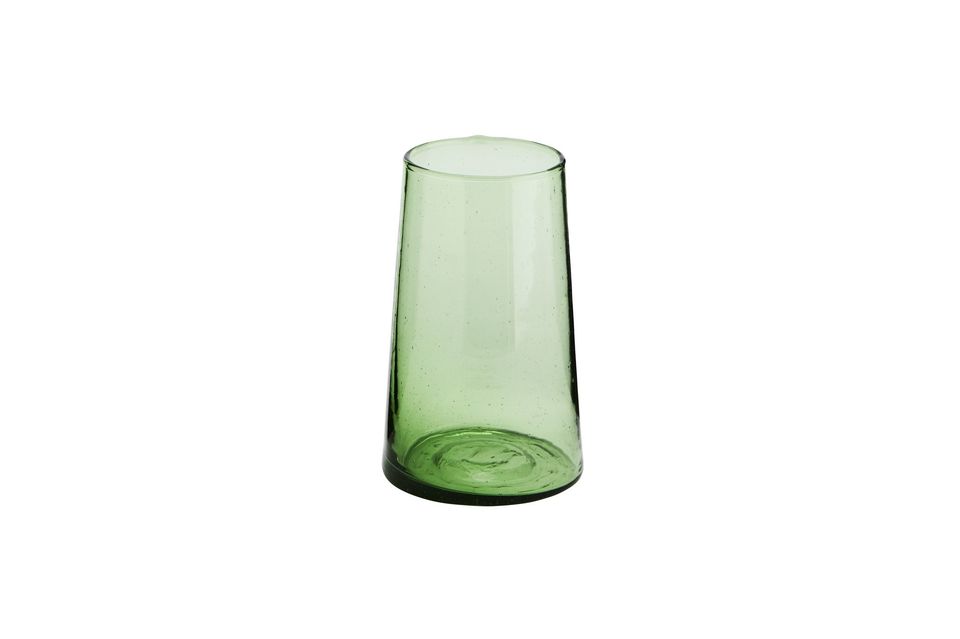 Grand verre à eau en verre vert Balda Madam Stoltz