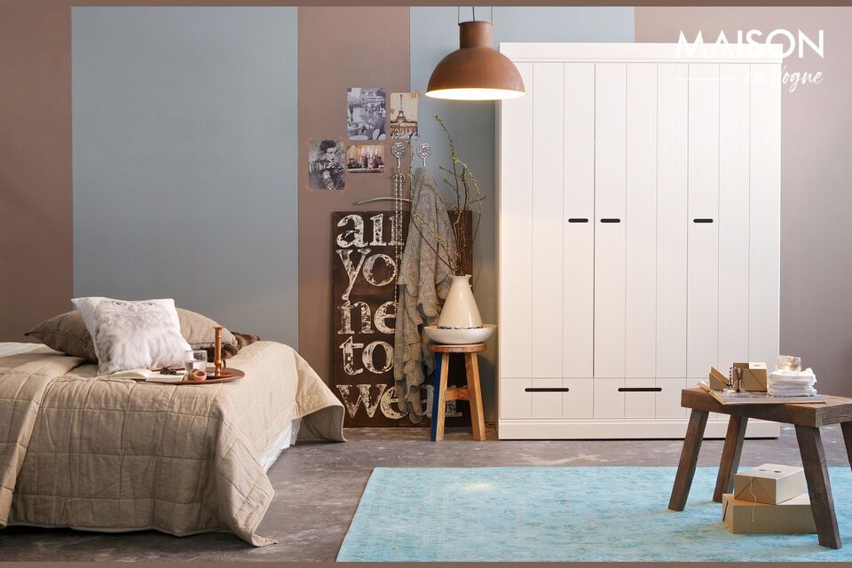 Armoire à tiroirs en bois blanc Connect de la marque WOOOD