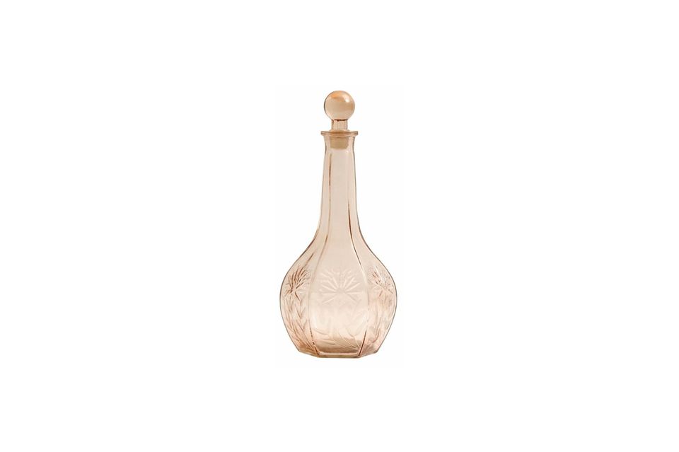 Grande Carafe ronde en verre sculptée à la main Nordal