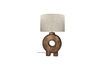 Miniature Grande lampe ronde en bois marron Lampedusa 1