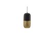 Miniature Grande lampe suspendue en métal noir et doré Tirsa 1