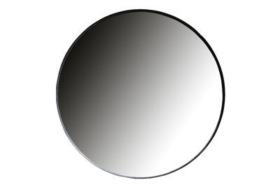 Grande specchio rotondo in metallo nero Doutzen