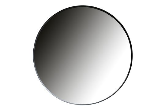Grande specchio rotondo in metallo nero Doutzen