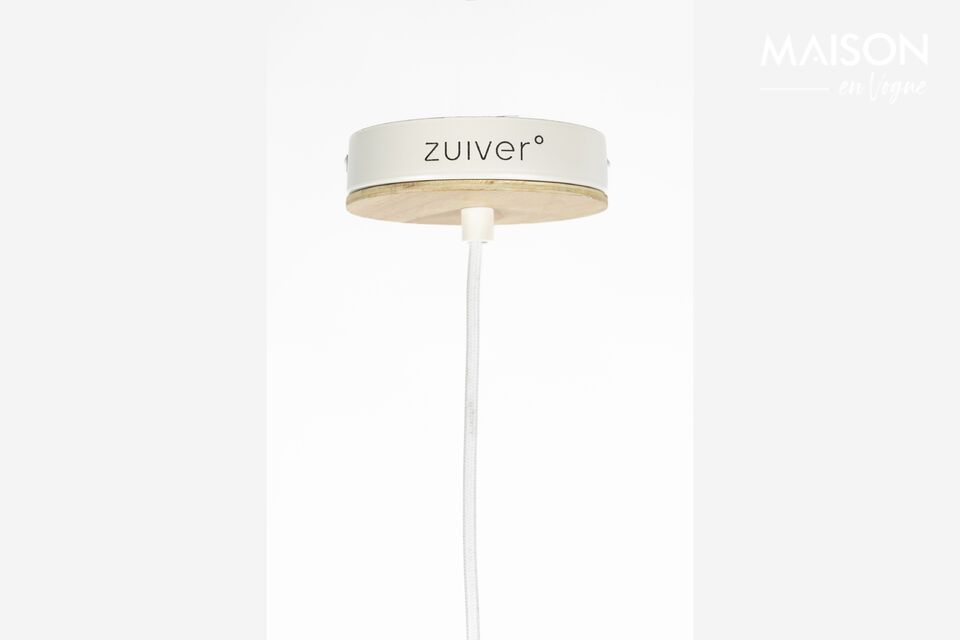 Grande suspension en fer beige Belle Pendant - 8