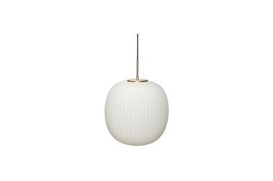 Grande suspension en verre blanc Serene