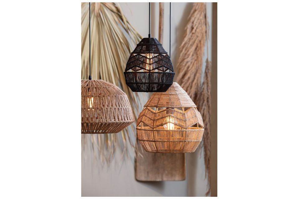 Lampe ludique de suspension en papier