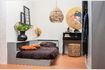 Miniature Grande suspension lampe beige Adelaide 4