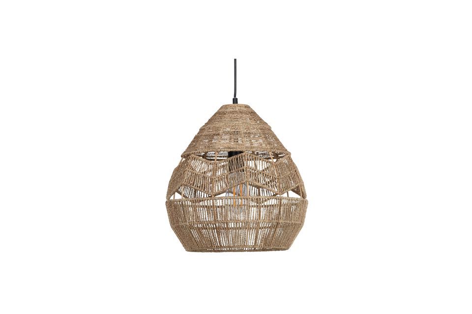 L\'effet ludique de cette lampe suspendue est renforcé par les différents motifs de l\'abat-jour