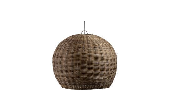 Grande suspension lampe en rotin beige Mooze Détouré