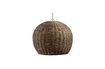 Miniature Grande suspension lampe en rotin beige Mooze 1