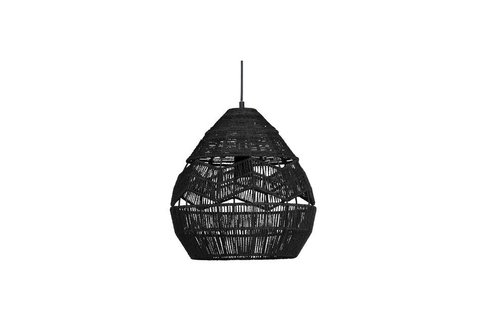 Grande suspension lampe noir Adelaide Woood