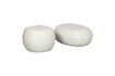 Miniature Grande table basse en argile fibreuse blanche Pebble 3