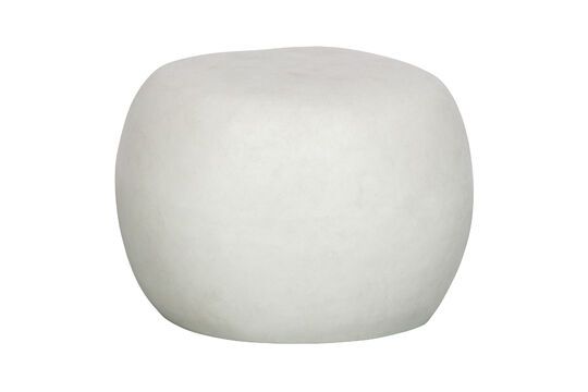Grande table basse en argile fibreuse blanche Pebble
