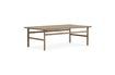 Miniature Grande table basse en chêne massif marron Grow 1